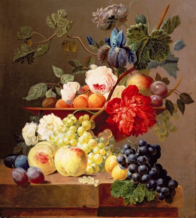 Natura morta con frutta e fiori da Anthony Obermann